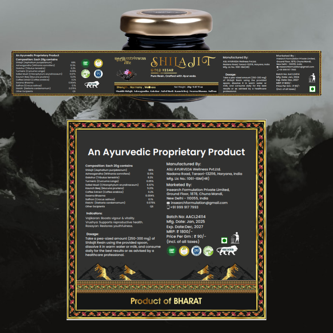 Nutrivanaa Pure Shilajit Gold Kesar Resin