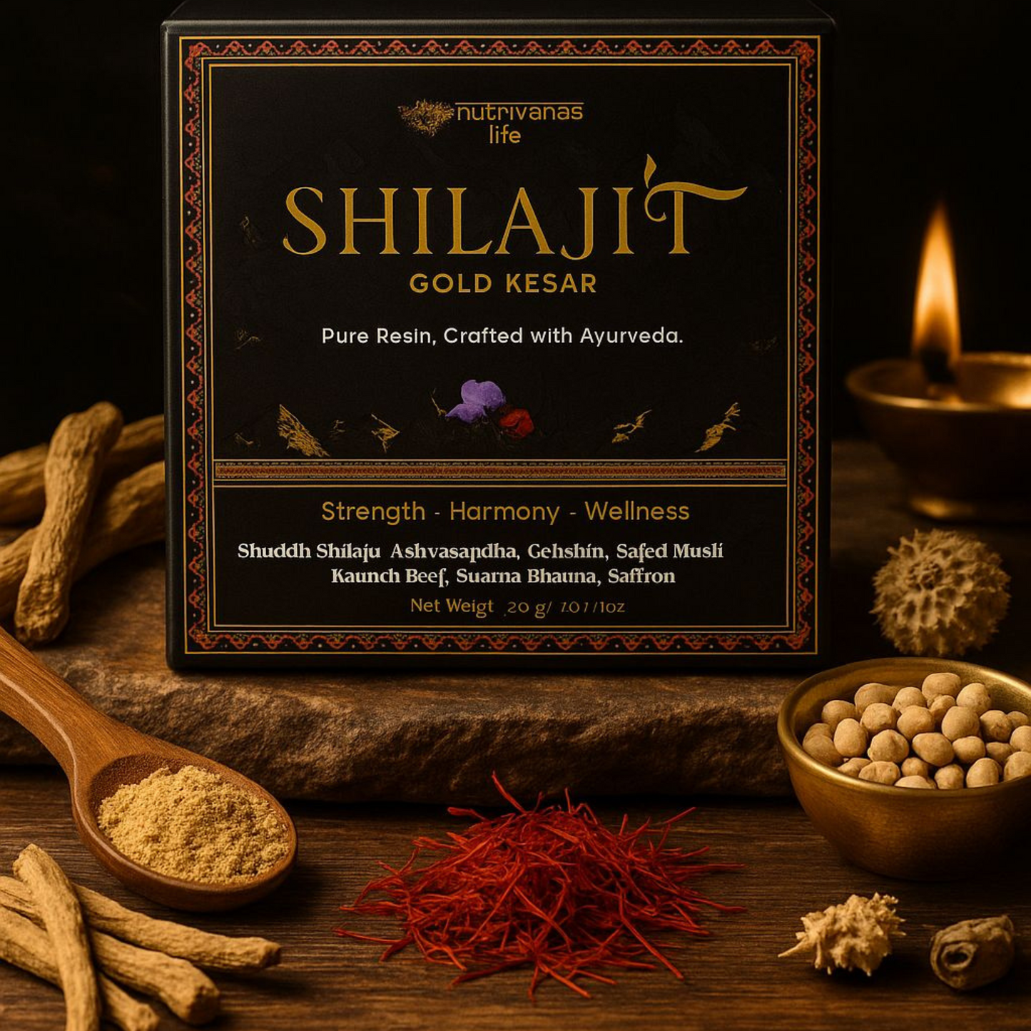 Nutrivanaa Pure Shilajit Gold Kesar Resin