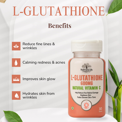Nutrivanaa Life L-Glutathione with Natural Vitamin C